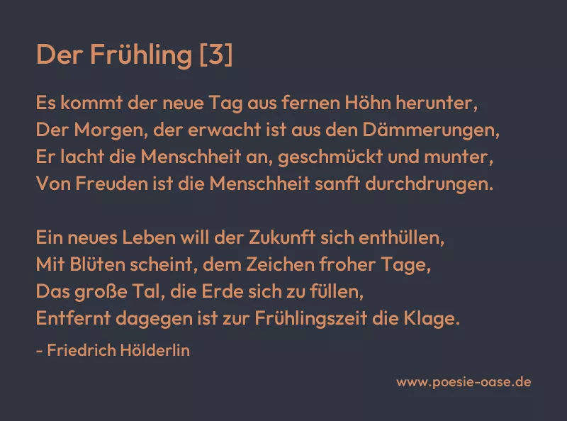 Gedicht: Der Frühling [3] von Friedrich Hölderlin