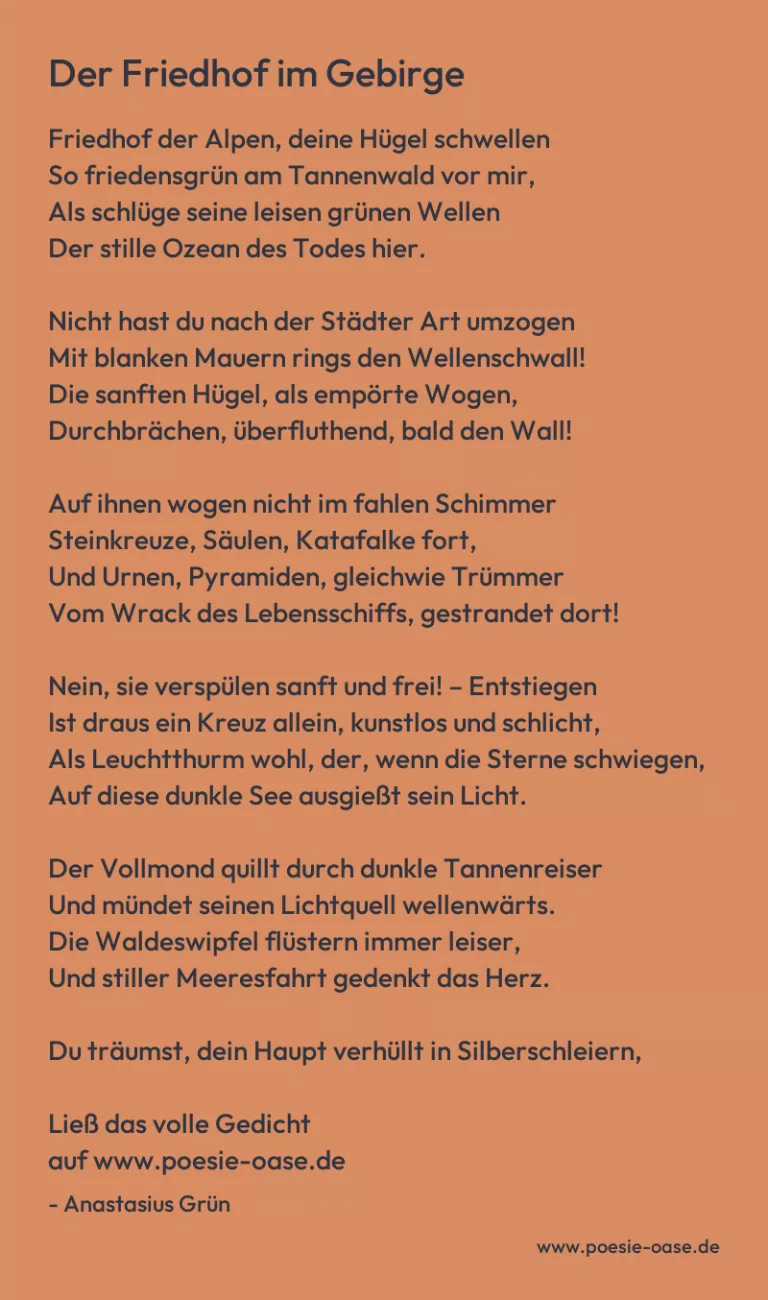 Der Friedhof im Gebirge
