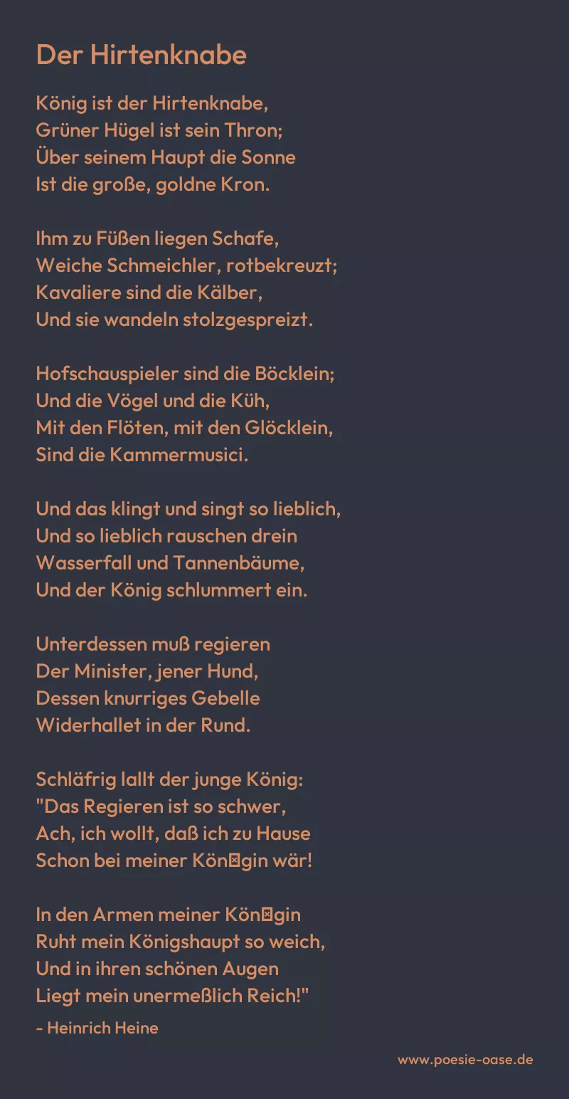 Gedicht: Der Hirtenknabe von Heinrich Heine