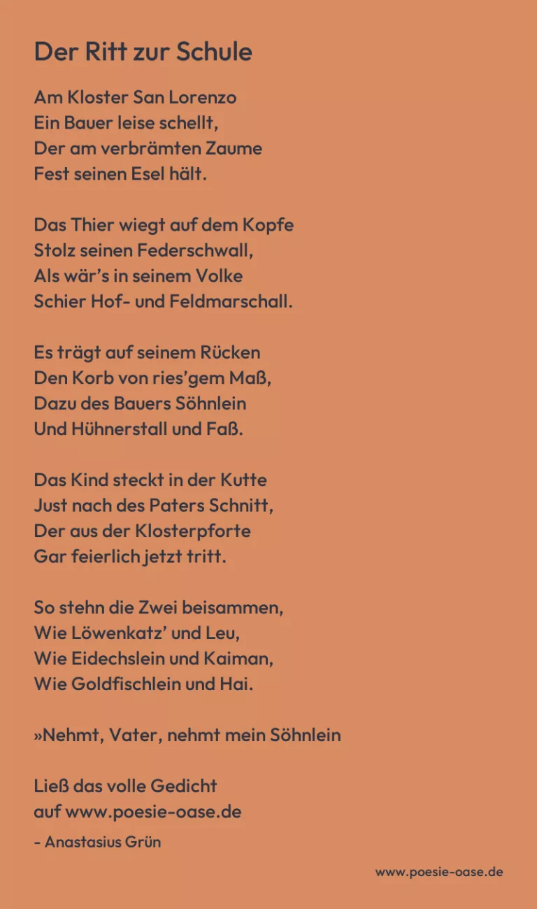 Der Ritt zur Schule