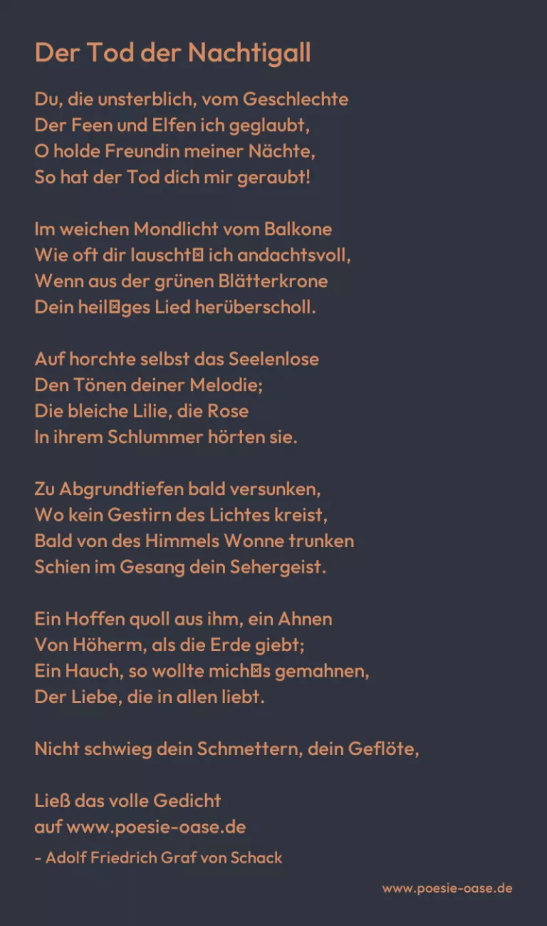 Der Tod der Nachtigall