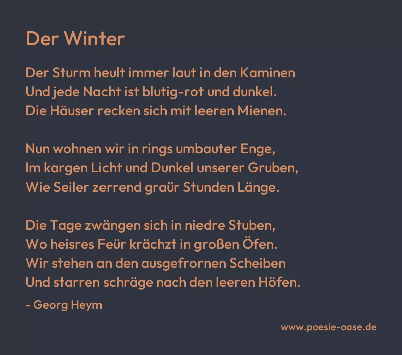 Gedicht: Der Winter von Georg Heym