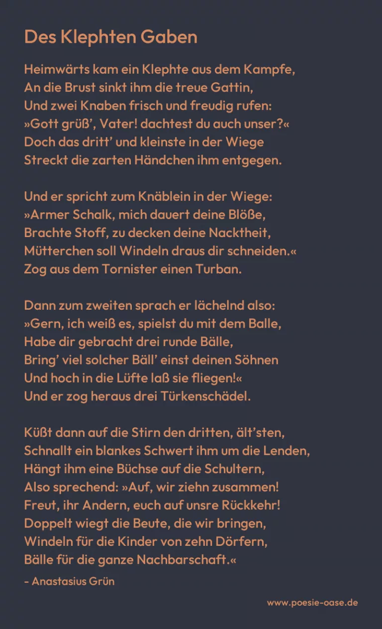 Des Klephten Gaben