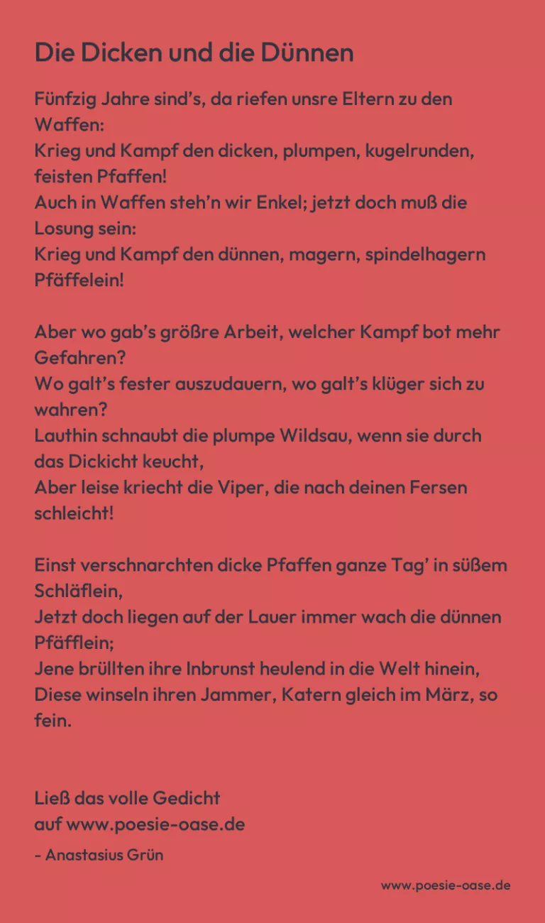 Die Dicken und die Dünnen