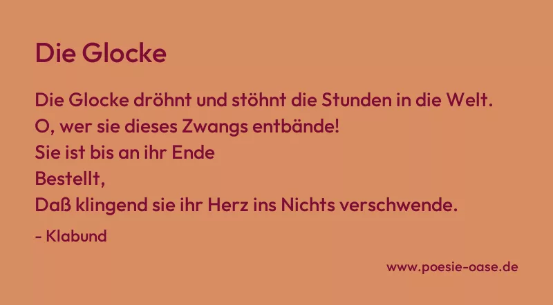 Gedicht: Die Glocke von Klabund