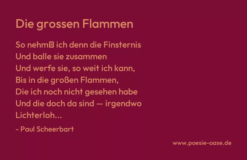 Gedicht: Die grossen Flammen von Paul Scheerbart