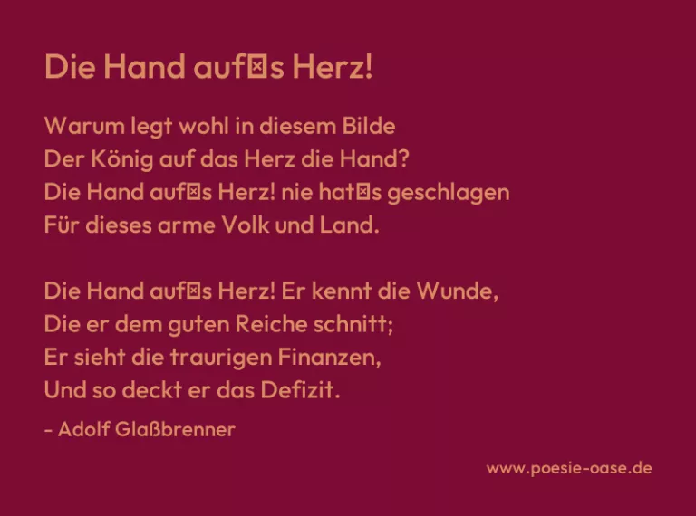 Die Hand auf′s Herz!