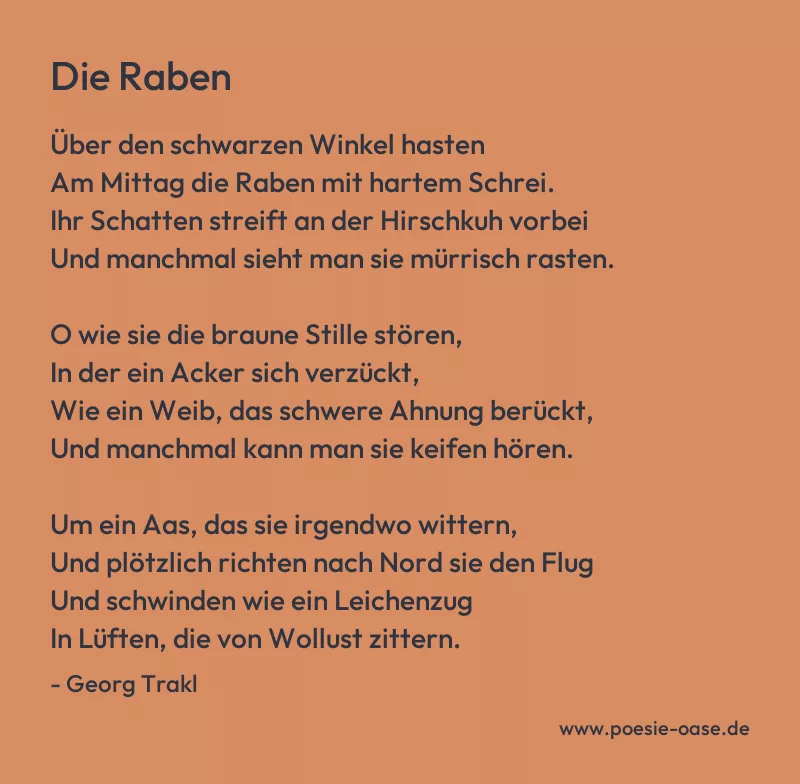 Gedicht: Die Raben von Georg Trakl
