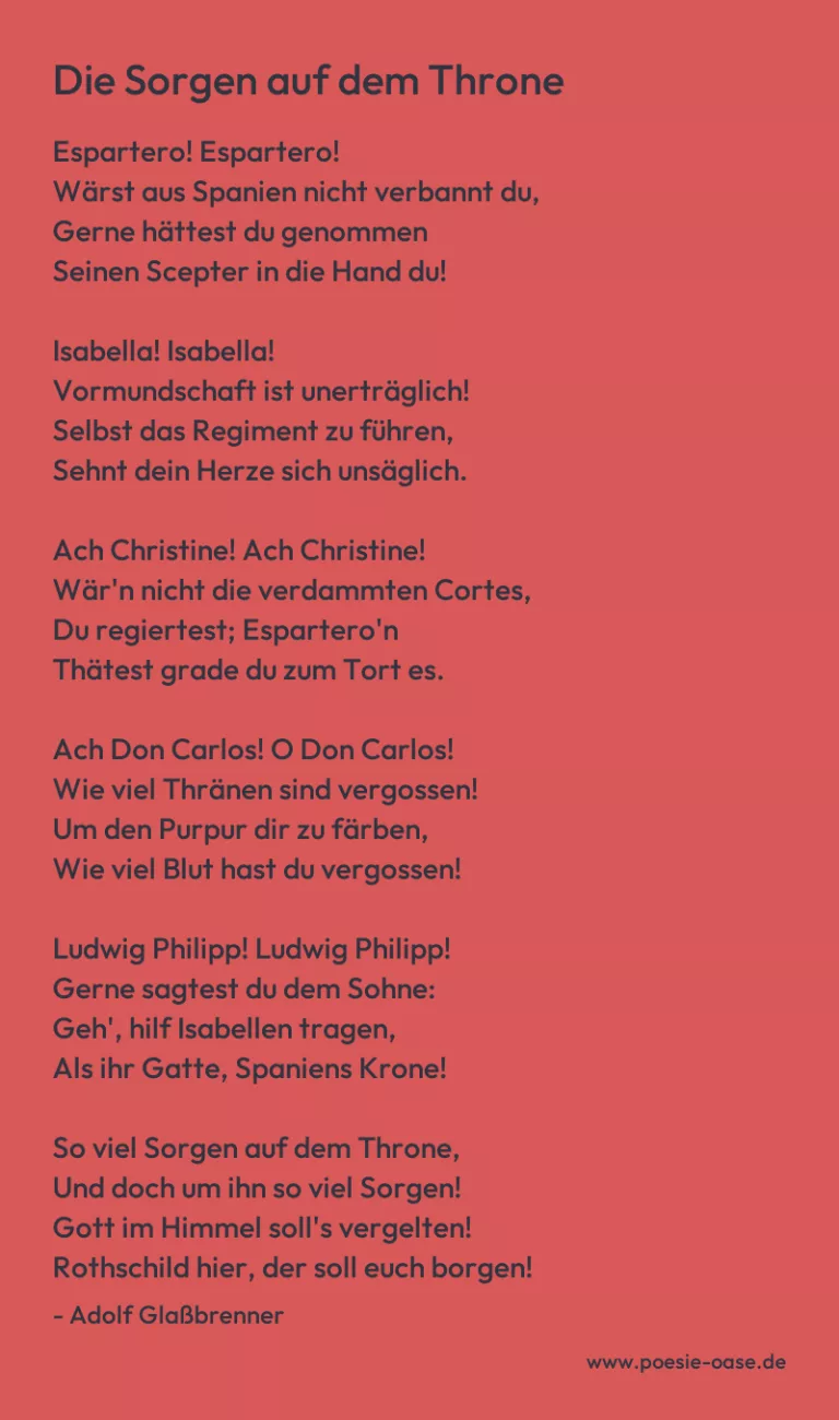 Die Sorgen auf dem Throne