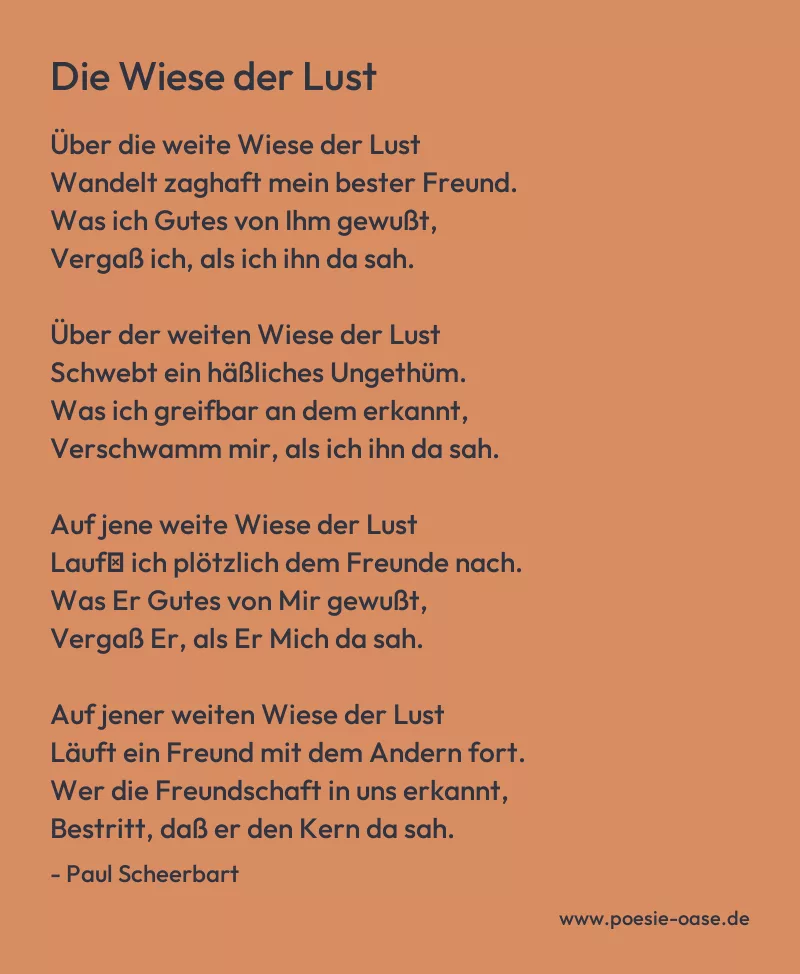 Gedicht: Die Wiese der Lust von Paul Scheerbart