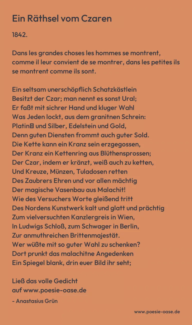 Ein Räthsel vom Czaren