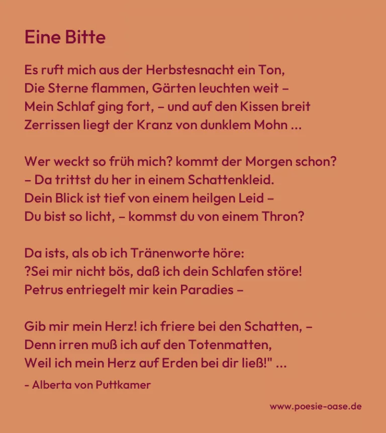 Eine Bitte