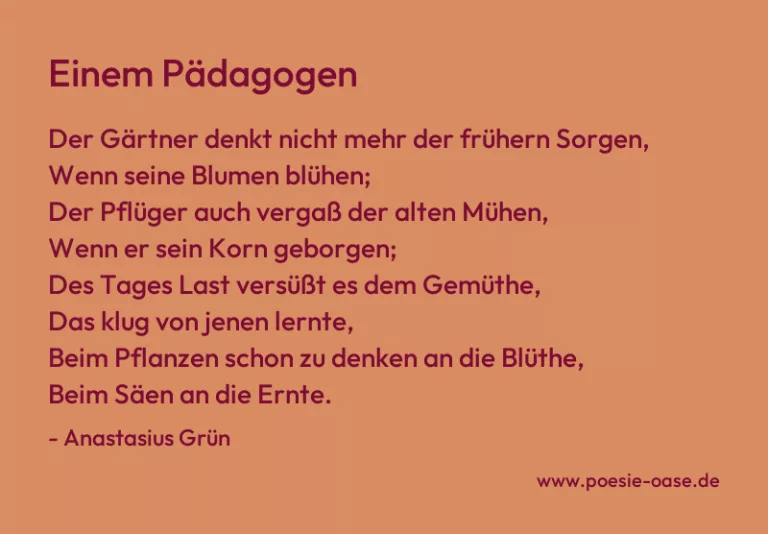 Einem Pädagogen
