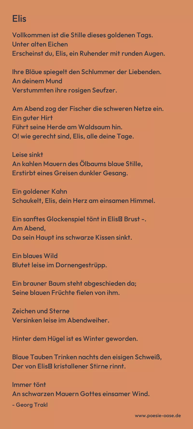 Gedicht: Elis von Georg Trakl