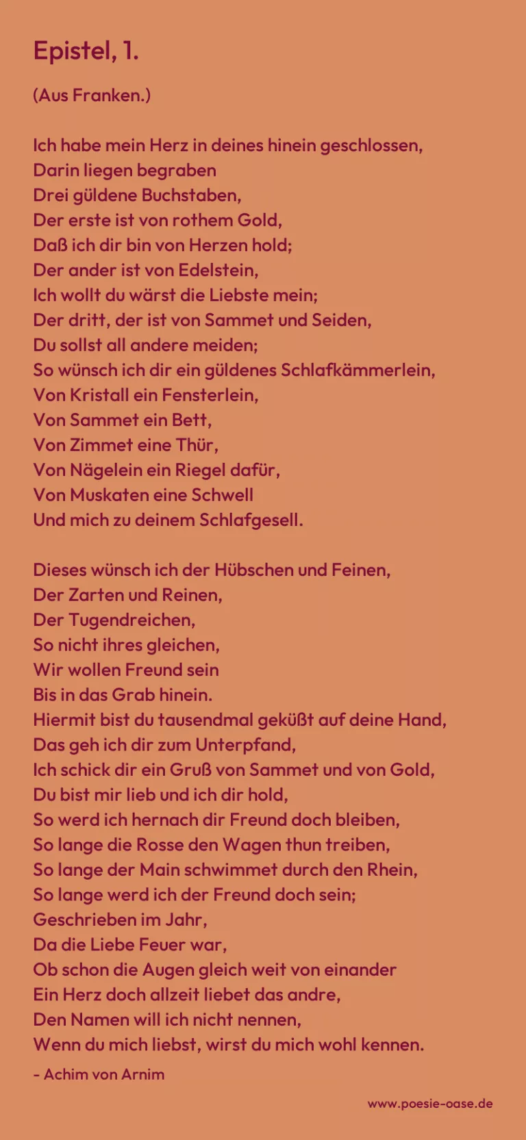 Epistel, 1.