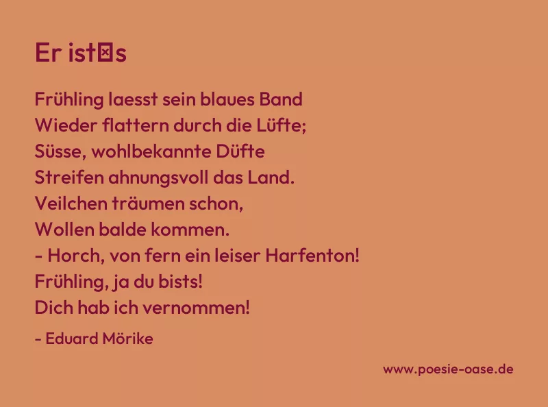 Gedicht: Er ist′s von Eduard Mörike