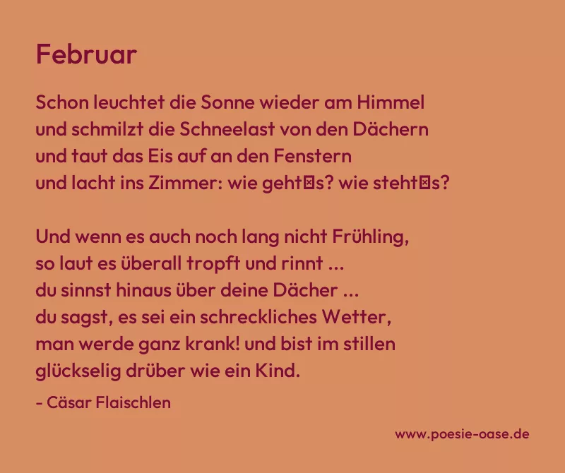 Gedicht: Februar von Cäsar Flaischlen