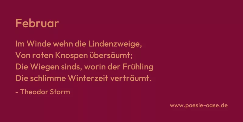 Gedicht: Februar von Theodor Storm