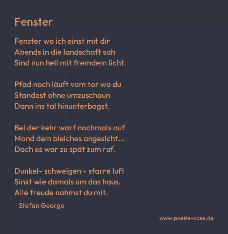 Gedicht: Fenster von Stefan George