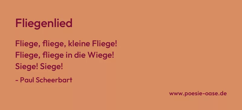 Gedicht: Fliegenlied von Paul Scheerbart