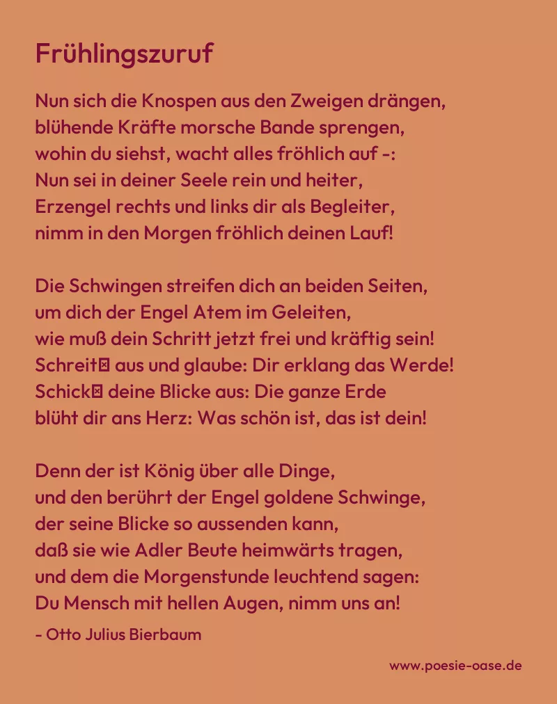 Gedicht: Frühlingszuruf von Otto Julius Bierbaum