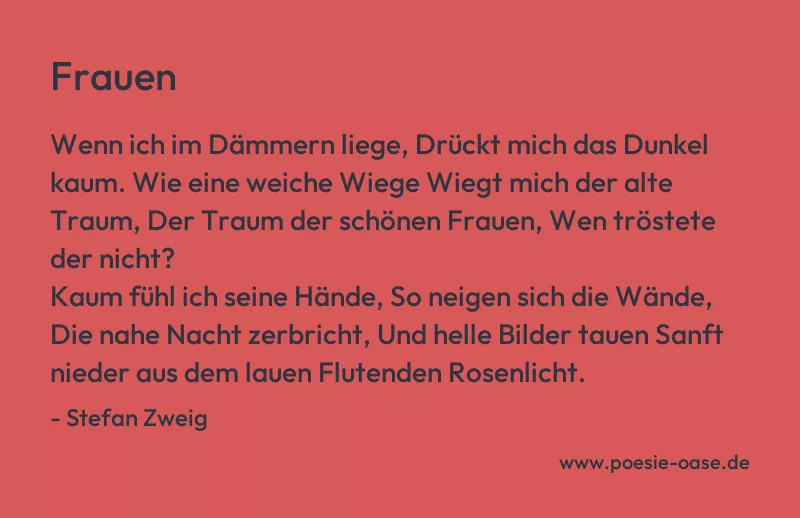 Gedicht: Frauen von Stefan Zweig