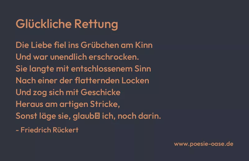 Gedicht: Glückliche Rettung von Friedrich Rückert