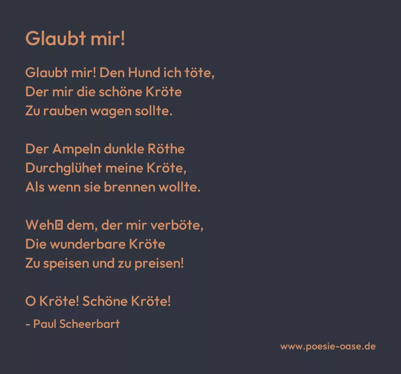 Gedicht: Glaubt mir! von Paul Scheerbart