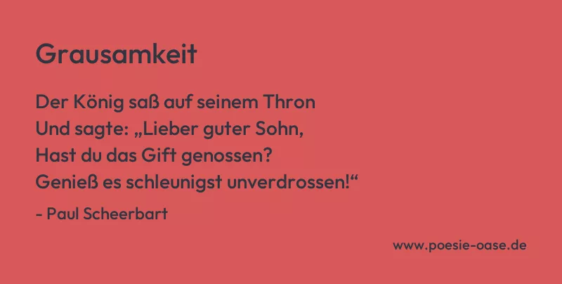 Gedicht: Grausamkeit von Paul Scheerbart