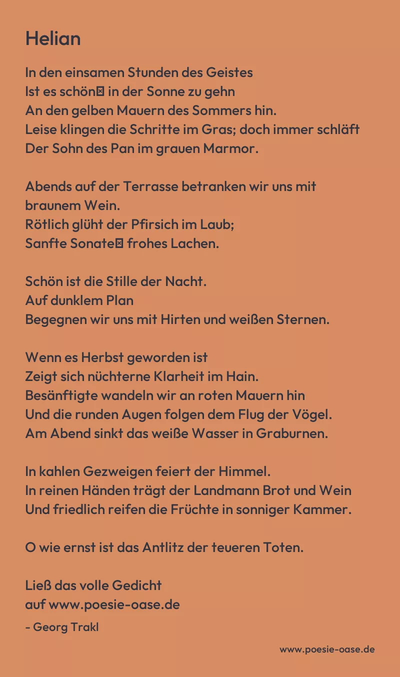 Gedicht: Helian von Georg Trakl