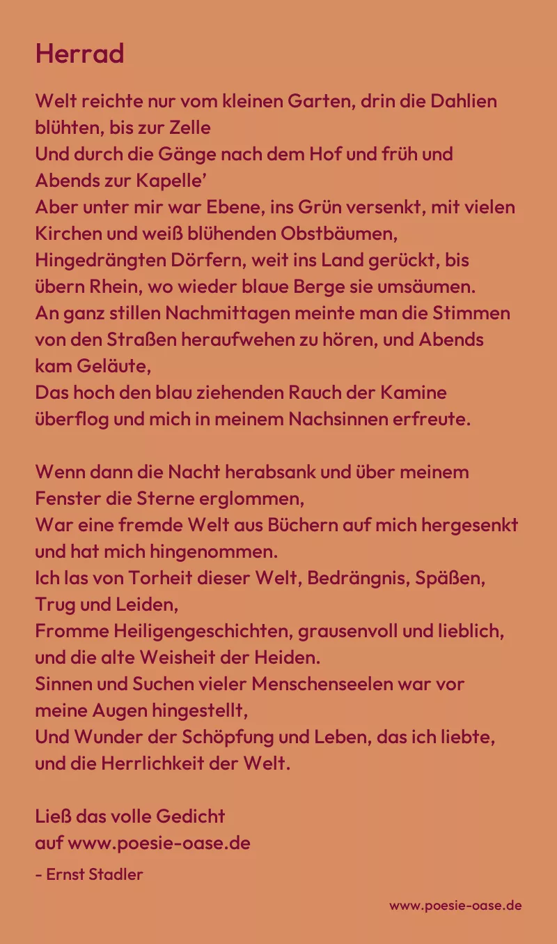 Gedicht: Herrad von Ernst Stadler