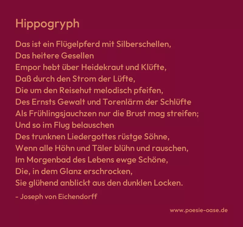 Gedicht: Hippogryph von Joseph von Eichendorff