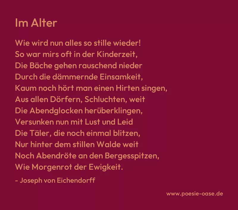 Gedicht: Im Alter von Joseph von Eichendorff