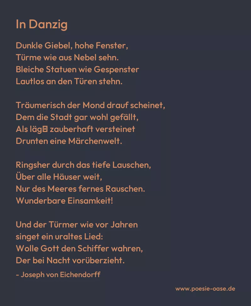 Gedicht: In Danzig von Joseph von Eichendorff
