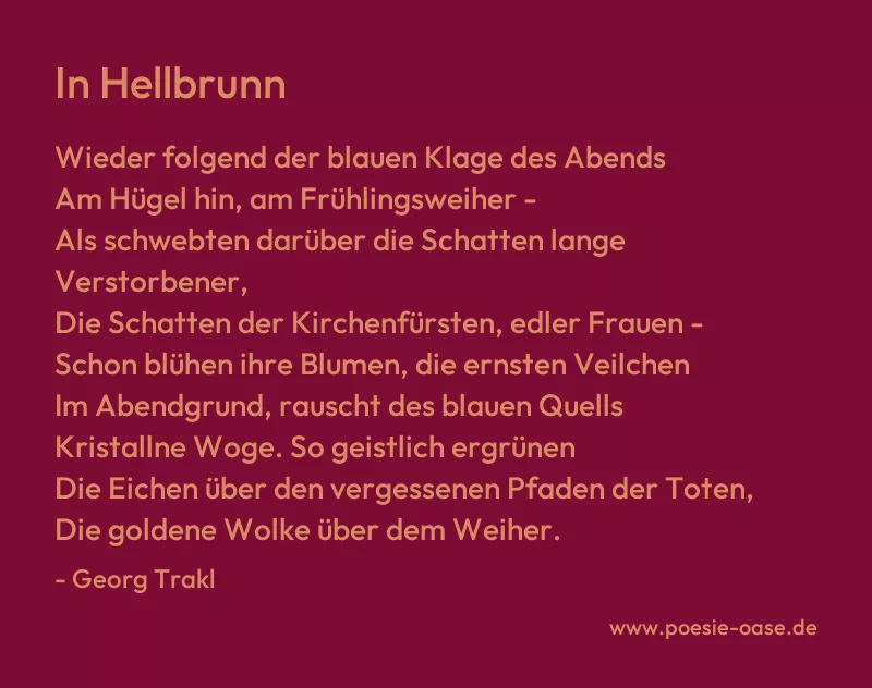 Gedicht: In Hellbrunn von Georg Trakl