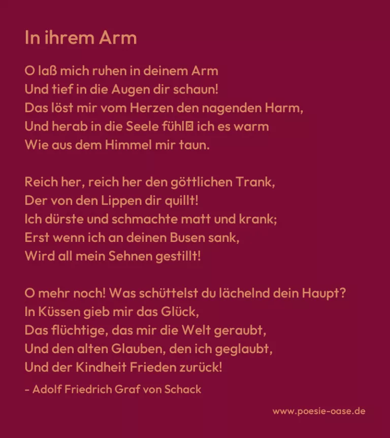 In ihrem Arm