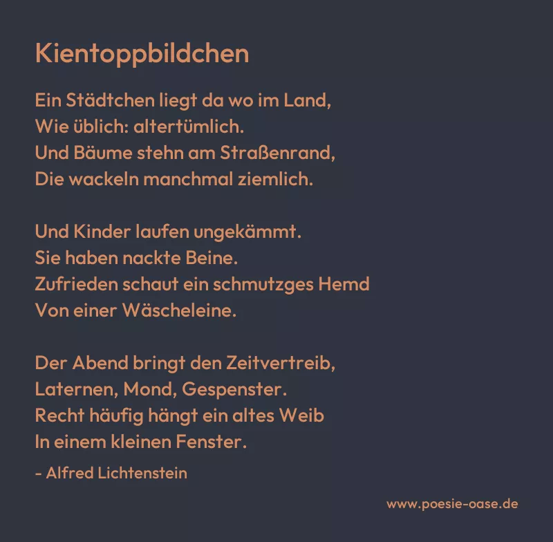 Gedicht: Kientoppbildchen von Alfred Lichtenstein