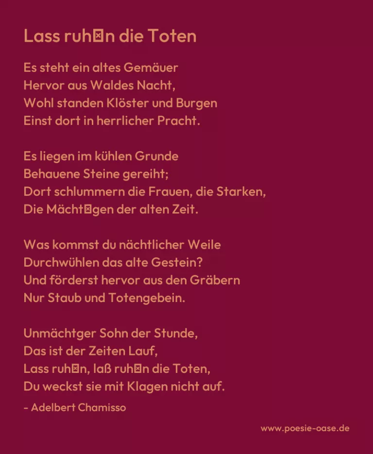 Lass ruh′n die Toten