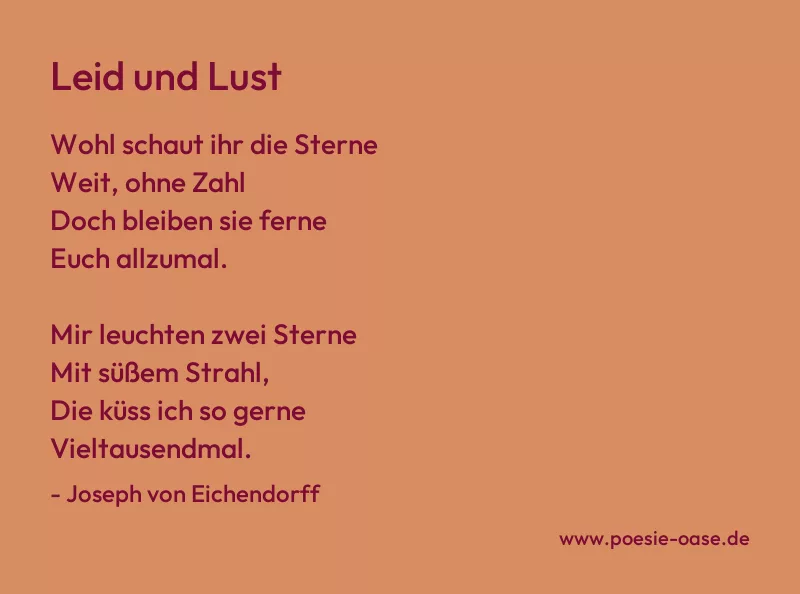 Gedicht: Leid und Lust von Joseph von Eichendorff