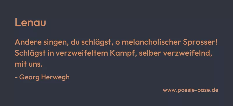 Gedicht: Lenau von Georg Herwegh