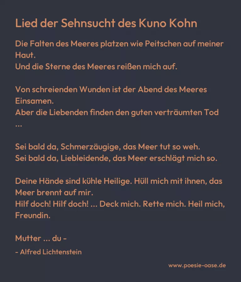 Lied der Sehnsucht des Kuno Kohn