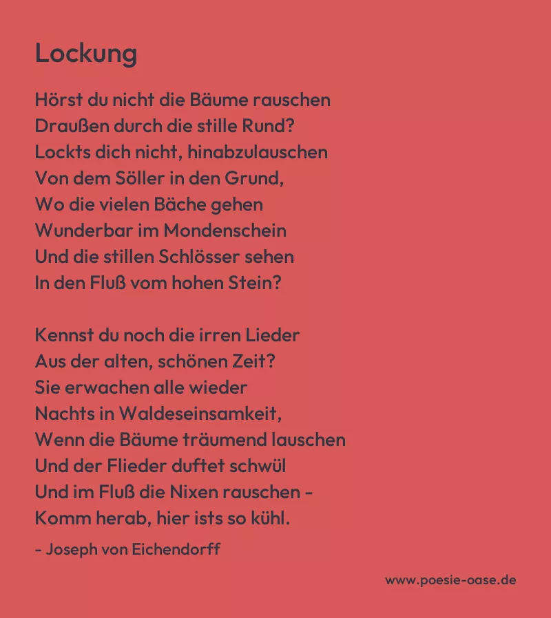 Gedicht: Lockung von Joseph von Eichendorff