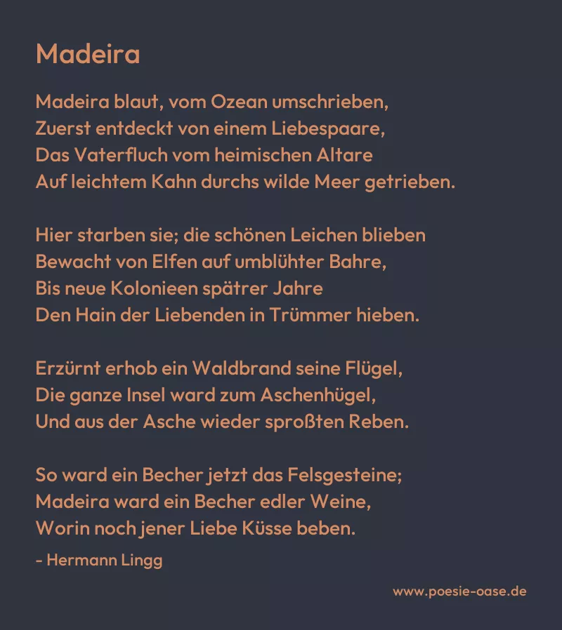 Gedicht: Madeira von Hermann Lingg