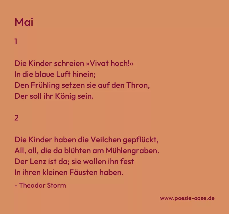 Gedicht: Mai von Theodor Storm