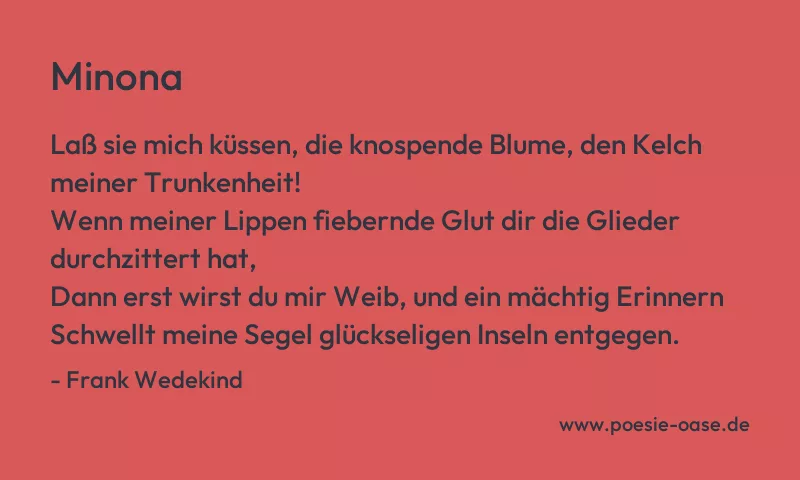 Gedicht: Minona von Frank Wedekind