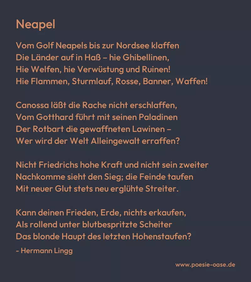 Gedicht: Neapel von Hermann Lingg