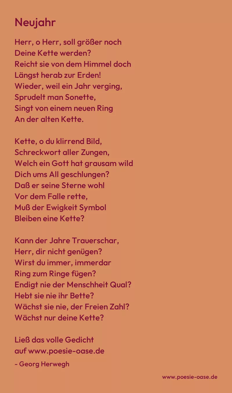 Gedicht: Neujahr von Georg Herwegh