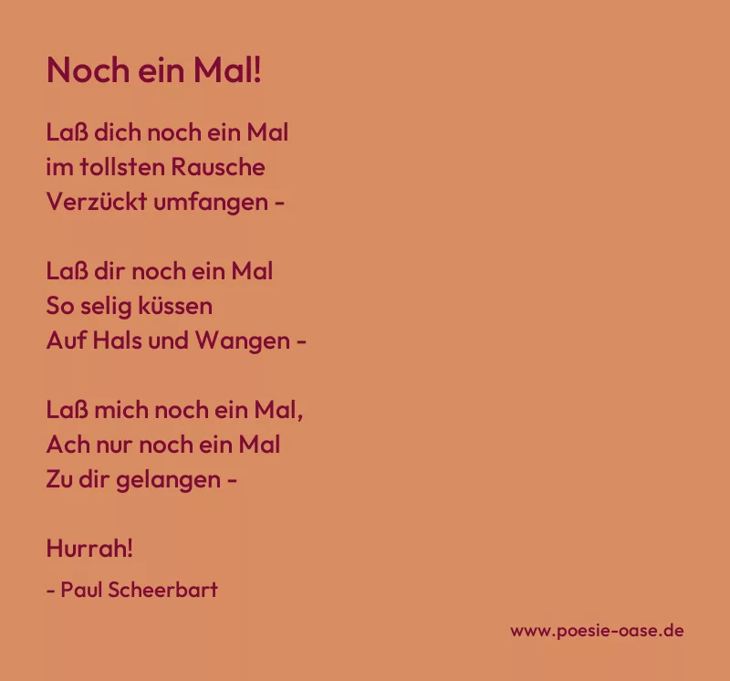 Gedicht: Noch ein Mal! von Paul Scheerbart