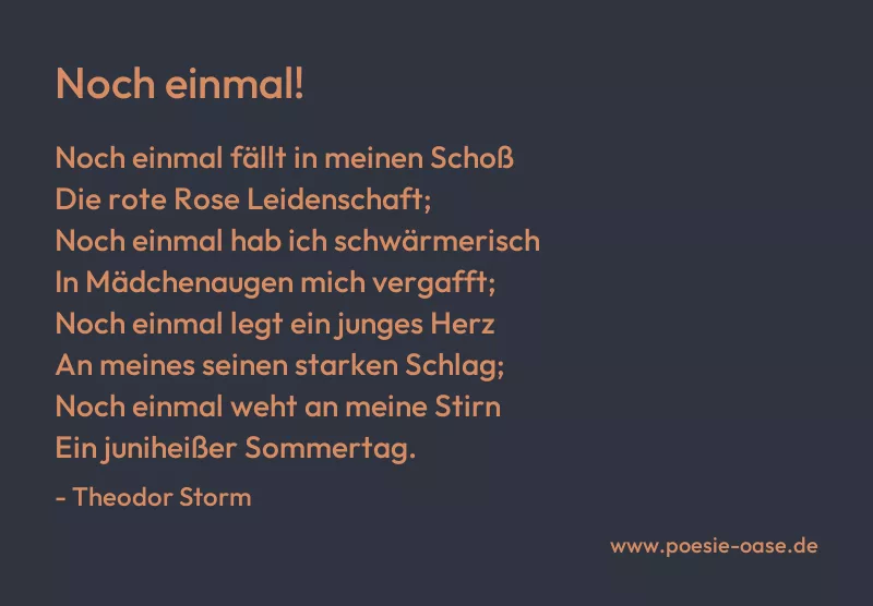 Gedicht: Noch einmal! von Theodor Storm