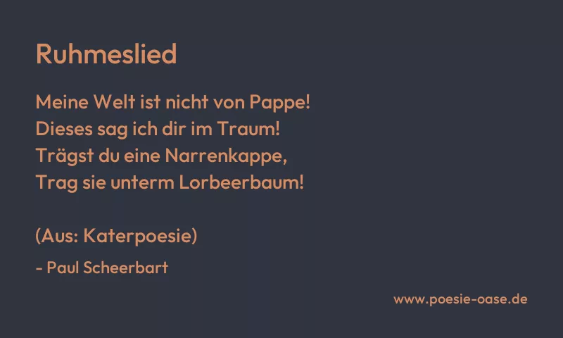 Gedicht: Ruhmeslied von Paul Scheerbart